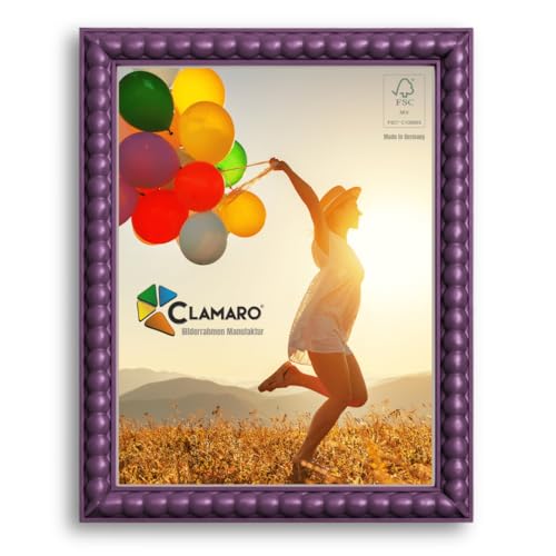 CLAMARO 'BUBBLE' Design Bilderrahmen 30x40 im Bubble Bälle Style | Lila | Handgefertigter MDF Bilder- und Fotorahmen mit Acrylglas | Rahmen für z.B. Fotos, Poster od. Puzzle CLAMARO 'BUBBLE' Design Bilderrahmen 30x40 im Bubble Bälle Style | Lila | Handgefertigter MDF Bilder- und Fotorahmen mit Acrylglas | Rahmen für z.B. Fotos, Poster od. Puzzle von CLAMARO