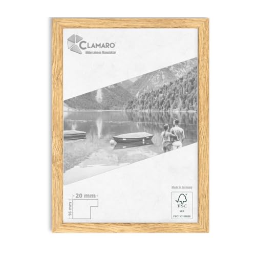 CLAMARO 'COLLAGE 20' Bilderrahmen 50x120 handgefertigt nach Maß | Eiche Natur | Moderner 20 mm breiter slim Design MDF Holzbilderrahmen inkl. Acrylglas, Rückwand und Aufhänger CLAMARO 'COLLAGE 20' Bilderrahmen 50x120 handgefertigt nach Maß | Eiche Natur | Moderner 20 mm breiter slim Design MDF Holzbilderrahmen inkl. Acrylglas, Rückwand und Aufhänger von CLAMARO