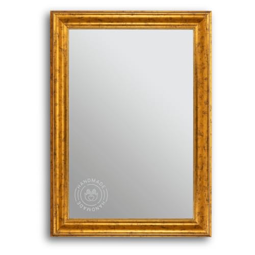 CLAMARO 'KÖLN' Antik Wandspiegel 55x85 cm mit Rahmen | Gold | Shabby Chic Vintage Barock Spiegel mit Holzrahmen | Barockspiegel inkl. Metall Aufhänger und Montagematerial CLAMARO 'KÖLN' Antik Wandspiegel 55x85 cm mit Rahmen | Gold | Shabby Chic Vintage Barock Spiegel mit Holzrahmen | Barockspiegel inkl. Metall Aufhänger und Montagematerial von CLAMARO