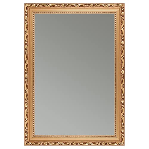 CLAMARO 'Karl' Antik Wandspiegel 75x75 cm mit Rahmen | Bronze | Shabby Chic Vintage Barock Spiegel mit Holzrahmen | Barockspiegel inkl. Metall Aufhänger und Montagematerial CLAMARO 'Karl' Antik Wandspiegel 75x75 cm mit Rahmen | Bronze | Shabby Chic Vintage Barock Spiegel mit Holzrahmen | Barockspiegel inkl. Metall Aufhänger und Montagematerial von CLAMARO