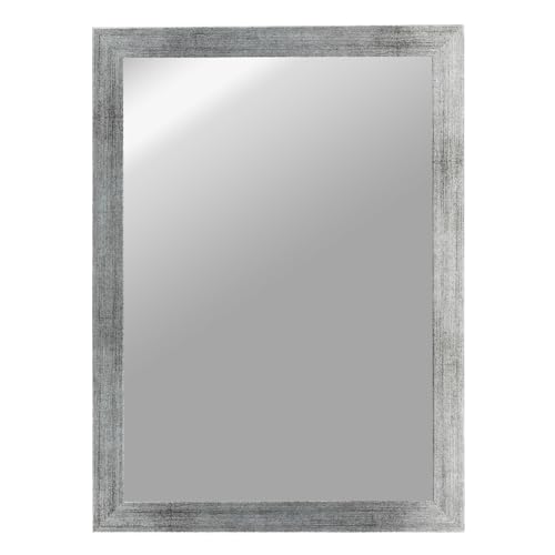 CLAMARO 'Vision' Wandspiegel 40x120 cm Ganzkörperspiegel | Silber Gebürstet | Moderner eckiger Spiegel mit MDF-Rahmen, inkl. Metall Aufhänger und Montagematerial (Querformat & Hochformat) von CLAMARO