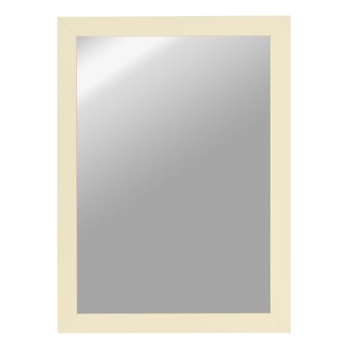 CLAMARO 'Vision' Wandspiegel 45x180 cm Ganzkörperspiegel | Beige | Moderner eckiger Spiegel mit MDF-Rahmen, inkl. Metall Aufhänger und Montagematerial (Querformat & Hochformat) von CLAMARO