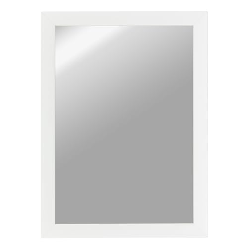 CLAMARO 'Vision' Wandspiegel 85x180 cm Ganzkörperspiegel | Weiss Matt | Moderner eckiger Spiegel mit MDF-Rahmen, inkl. Metall Aufhänger und Montagematerial (Querformat & Hochformat) von CLAMARO