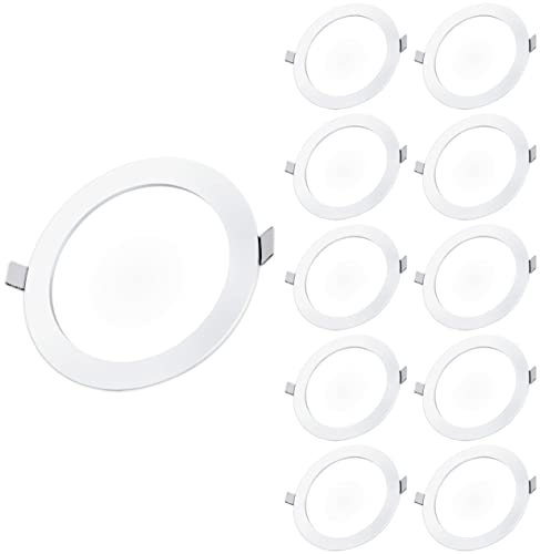 CLAR HYBEC Einbaustrahler LED Flach 230V – LED Deckenleuchte Downlight 20W, Einbau Spot Set (Pack 10) von CLAR