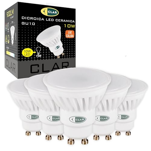 CLAR- LED GU10 LED Warmes Weiß, 3000ºk (Pack 5) von CLAR