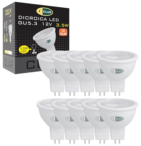 CLAR - MR16 GU5.3 LED Spot 12V 3,5 W Warmweiß 3000 K Halogenersatz (Pack 10) von CLAR