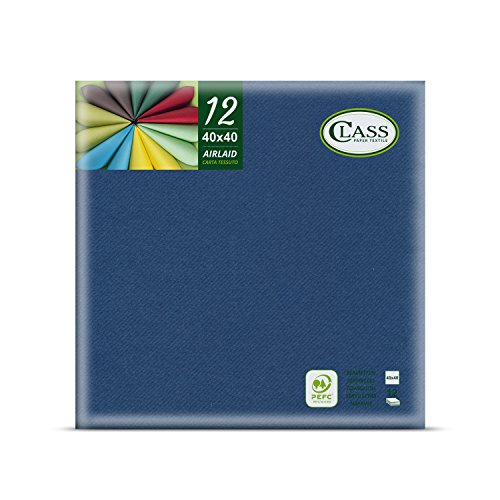 Class CE40 – 152-pefc Airlaid Servietten, Papier, Blue, 40 x 40 x 0.48 cm, 12 Einheiten von CLASS 10