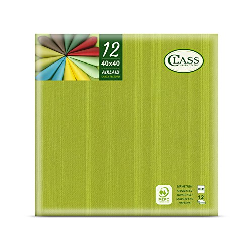 Class CE40-433-PEFC Airlaid Serviette, Papier, 40x40x0.48 cm, 12 Stück von CLASS 10