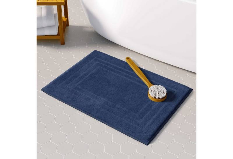 CLASS HOME COLLECTION Duschmatte 2er-Pack Frottee Duschvorleger 50x70 cm, frottee, weich, anschmiegsam, saugfähig, strapazierfähig, beidseitig nutzbar, rutschfest, flauschig, Schnelltrocknend, Hautfreundlich, Farbbeständig, Baumwolle, rechteck, 50x70 cm von CLASS HOME COLLECTION