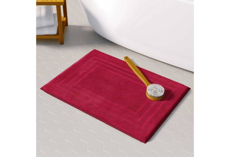 CLASS HOME COLLECTION Duschmatte 2er-Pack Frottee Duschvorleger 50x70 cm, frottee, weich, anschmiegsam, saugfähig, strapazierfähig, beidseitig nutzbar, rutschfest, flauschig, Schnelltrocknend, Hautfreundlich, Farbbeständig, Baumwolle, rechteck, 50x70 cm von CLASS HOME COLLECTION