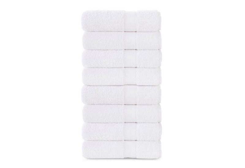 CLASS HOME COLLECTION Gästehandtücher Gästetuch Gästetücher Handtuch Frottee Baumwolle 500g/m² Uni 8 tlg Set, Frottee (8er, 8-St), mit Bordüre von CLASS HOME COLLECTION