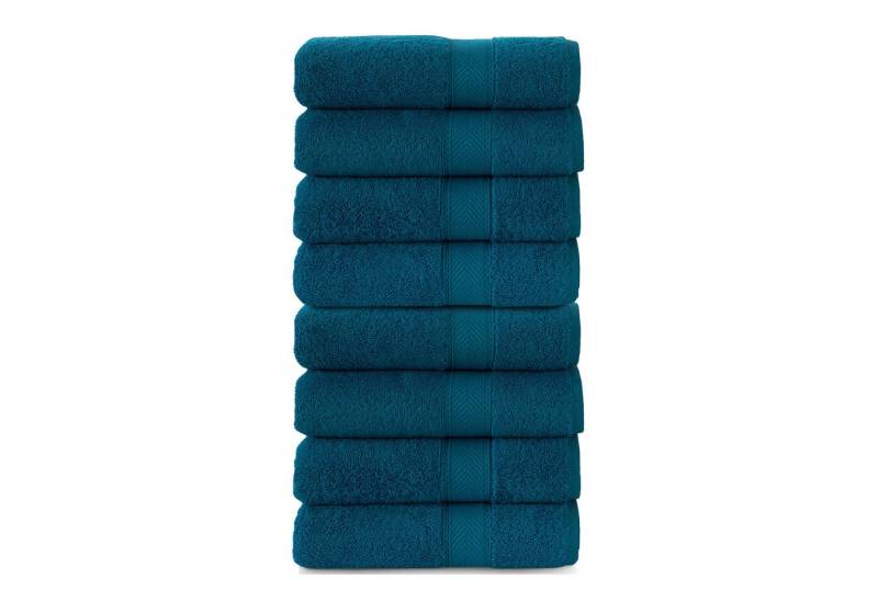 CLASS HOME COLLECTION Gästehandtücher Gästetuch Gästetücher Handtuch Frottee Baumwolle 500g/m² Uni 8 tlg Set, Frottee (8er, 8-St), mit Bordüre von CLASS HOME COLLECTION
