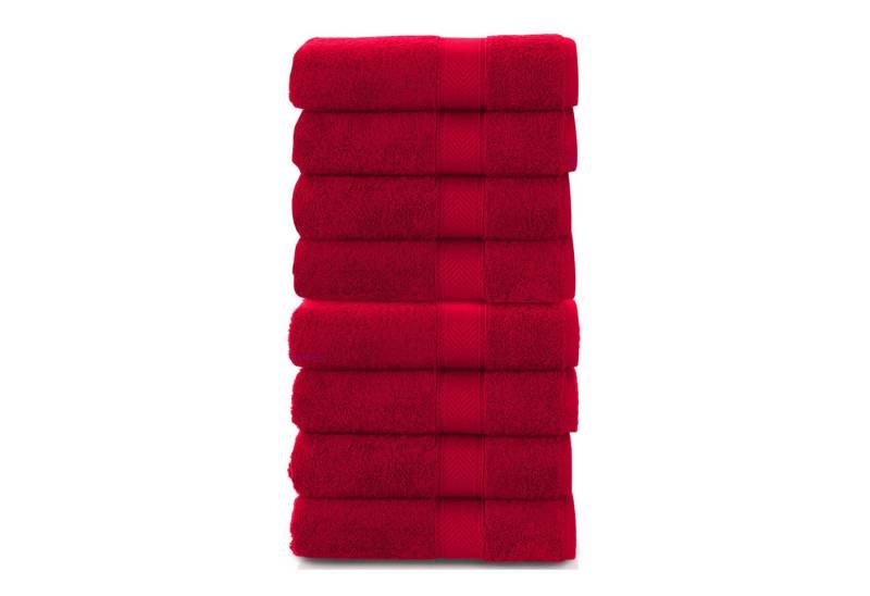 CLASS HOME COLLECTION Gästehandtücher Gästetuch Gästetücher Handtuch Frottee Baumwolle 500g/m² Uni 8 tlg Set, Frottee (8er, 8-St), mit Bordüre von CLASS HOME COLLECTION