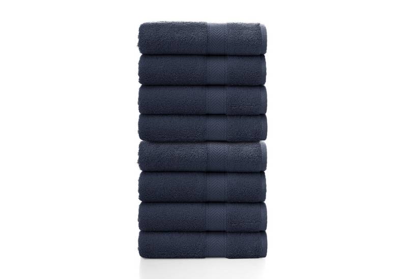 CLASS HOME COLLECTION Gästehandtücher Gästetuch Gästetücher Handtuch Frottee Baumwolle 500g/m² Uni 8 tlg Set, Frottee (8er, 8-St), mit Bordüre von CLASS HOME COLLECTION