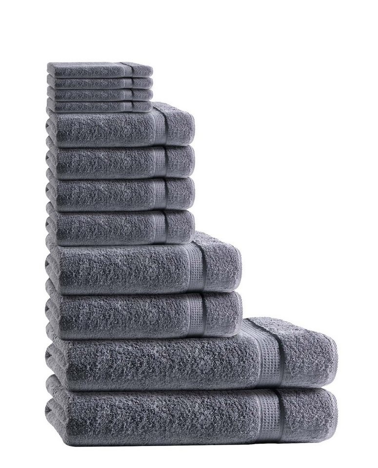 CLASS HOME COLLECTION Handtuch Set 12 TLG Frottee Handtücher Set, 100% Baumwolle (Set, 12-St) von CLASS HOME COLLECTION
