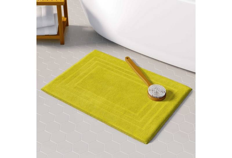 CLASS HOME COLLECTION Duschmatte 2er-Pack Frottee Duschvorleger 50x70 cm, frottee, weich, anschmiegsam, saugfähig, strapazierfähig, beidseitig nutzbar, rutschfest, flauschig, Schnelltrocknend, Hautfreundlich, Farbbeständig, Baumwolle, rechteck, 50x70 cm von CLASS HOME COLLECTION