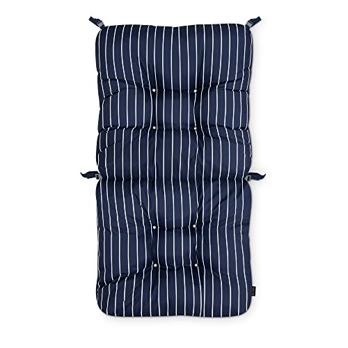 CLASSIC ACCESSORIES 62-286-015501-EC Sitzkissen für Terrassenstuhl, klassisch, Marineblau, gestreift, 21 x 19 x 22,5 cm (B x T x H) von CLASSIC ACCESSORIES