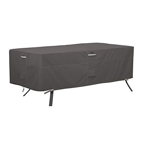 CLASSIC ACCESSORIES Ravenna Abdeckung für Terrassentisch, wasserabweisend, 213 cm, rechteckig/oval von CLASSIC ACCESSORIES