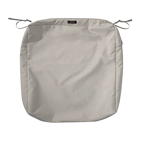 CLASSIC ACCESSORIES Ravenna Wasserabweisender Sitzkissenüberzug für den Außenbereich, quadratisch, 58,4 x 58,4 x 12,7 cm, für Terrassenmöbel, Pilz, Terrassenmöbel von CLASSIC ACCESSORIES