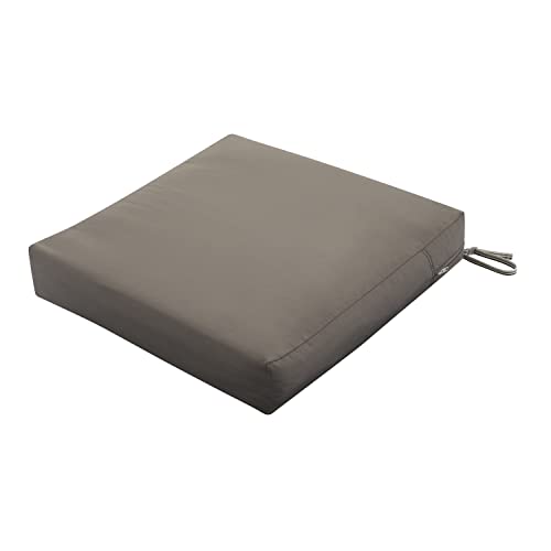 CLASSIC ACCESSORIES Ravenna Wasserabweisendes Terrassensitzkissen, 53,3 x 48,3 x 12,7 cm, Dunkeltaupe von CLASSIC ACCESSORIES