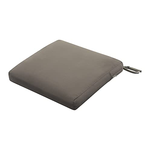 CLASSIC ACCESSORIES Ravenna Water-Resistant 19 x 19 x 3 Inch Patio Seat Cushion, Dark Taupe von CLASSIC ACCESSORIES