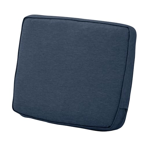 Classic Accessories Montlake FadeSafe Wasserabweisendes Sitzkissen für den Außenbereich, 58,4 x 50,8 x 10,2 cm, Indigoblau meliert, Outdoor-Stuhlkissen, Terrassenkissen von CLASSIC ACCESSORIES