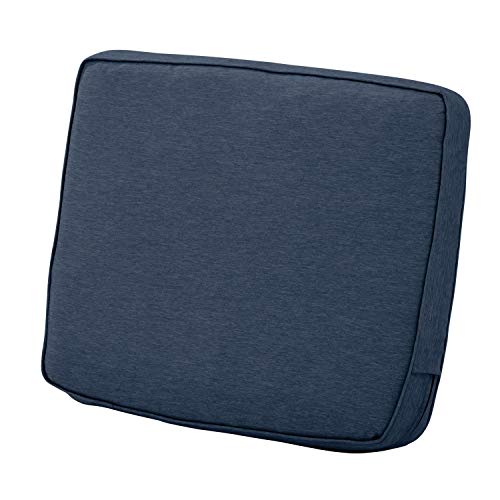 Classic Accessories Montlake FadeSafe Wasserabweisendes Outdoor-Stuhlkissen, 48,3 x 50,8 x 10,2 cm, Indigoblau meliert, Outdoor-Stuhlkissen, Terrassenkissen von CLASSIC ACCESSORIES