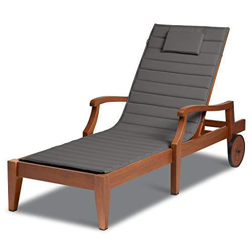 Classic Accessories Storigami Wasserabweisende Chaiselongue, 188 x 58 cm, helles Anthrazit, Outdoor-Kissen, 188 cm L x 58,4 cm B von CLASSIC ACCESSORIES