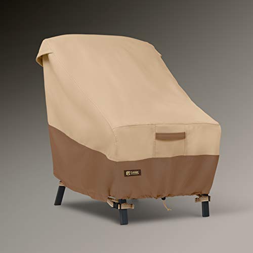 Classic Accessories Veranda's Best Wasserdichte Abdeckung für Terrassenstühle mit hoher Rückenlehne, 66 x 83 x 89 cm, Erdfarben von CLASSIC ACCESSORIES