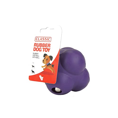 CLASSIC Odd Ball mit Glocke, Gummi, 95 mm, Violett von CLASSIC