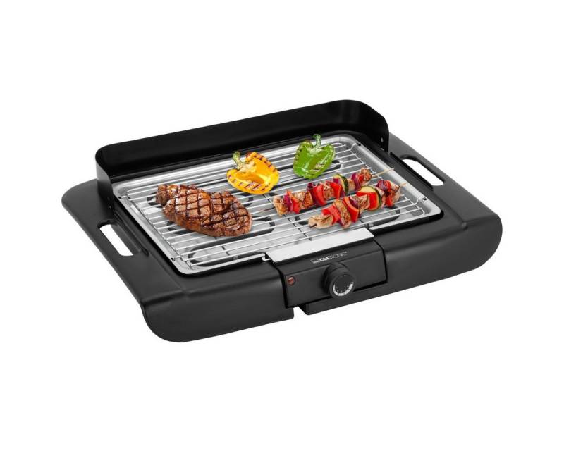 CLATRONIC Tischgrill BQ 3507, Cool Touch-Gehäuse, Verchromter Grillrost, 2000W von CLATRONIC