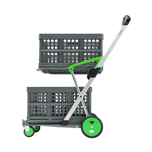 CLAX® Der Innovative Transportwagen | Handwagen | Trolley | klappbar | mit 2 Faltboxen von Clax
