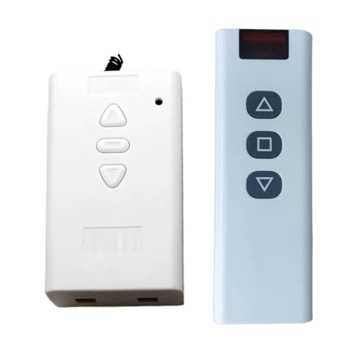 CLBSWYEJK DC 12V 24V 36V Motor Manual Controller Motor Remote Control Switch Forwards Reverse Up Down Stop with Limit Switch 60W Curtain (Size : 1 Remote 1 Receiver) von CLBSWYEJK