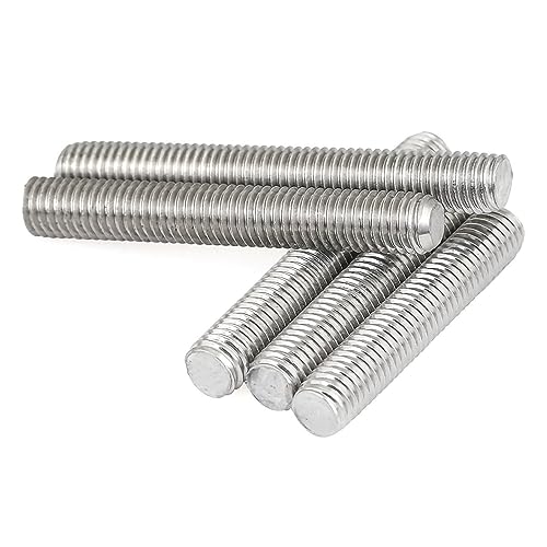 CLCLC Gewindestange, Korrosionsschutz M6 M8 304 Edelstahl Vollgewindestange Schraubenstange Kopfloses Bolzengewinde Vollgewindebolzen(M6x25mm(8PCS)) von CLCLC