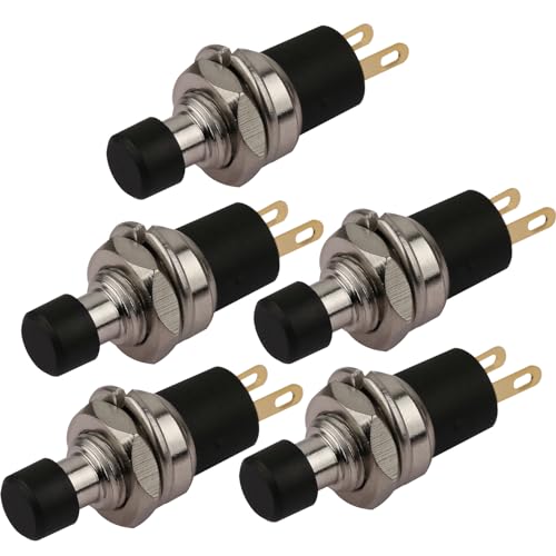 CLDIY 5Pcs Self-locking SPST Latching Type Dash ON/OFF Black Push Button Switch AC 250V/3A CLDIY 5Pcs Self-locking SPST Latching Type Dash ON/OFF Black Push Button Switch AC 250V/3A von CLDIY