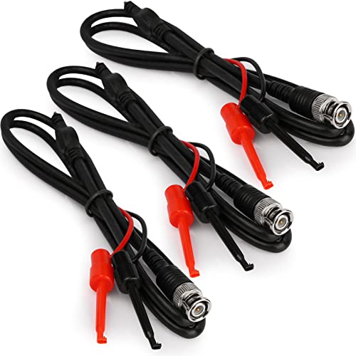 CLDIY BNC-Messkabel-Set Oszilloskop-Tastköpfe Tastkopf-Oszilloskop-Test BNC auf Minigrabber-Test-Clips Kabelsatz, 3 Stück von CLDIY
