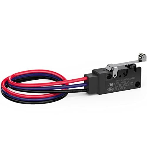 CLDIY Wasserdichte Mikroschalter für Momentan-Scharnierrollenhebel 10A 125 250V NC NO COM Line 30CM von CLDIY