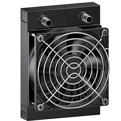 CLDIY Water Cooling Radiator, 8 Pipe Aluminum Heat Exchanger Radiator with Fan for PC CPU Computer Water Cool System DC12V 80mm CLDIY Water Cooling Radiator, 8 Pipe Aluminum Heat Exchanger Radiator with Fan for PC CPU Computer Water Cool System DC12V 80mm von CLDIY