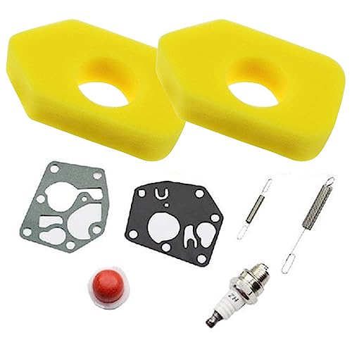 CLDURHGE Gelber Schaumstoff Luftfilter, Briggs Stratton 691859 692211 Filtre à air en Mousse Jaune 2pcs Ressorts et Bougie d'allumage Kit Sprint et Quattro von CLDURHGE
