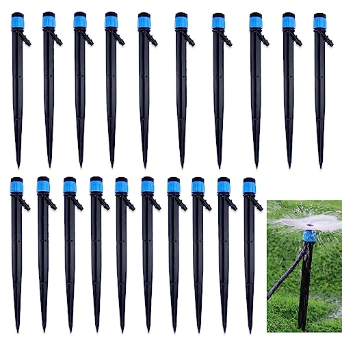 CLDURHGE Sprühregner 20er Set Multifunktion Garten Sprinkler 360°Automatische Bewässerung Gartensprenger Garten, Sprinkler, mit Erdspieß Wassersprinkler für Garten Rasen Pflanzen Bewässerung von CLDURHGE