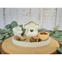 Herbstdeko Boho Jute Keraflott Schale Mit Led Lichterkette Eichhörnchen Pilz Deko Für Tisch Fenster Handgemacht Set Herbstdeko Boho Jute Keraflott Schale Mit Led Lichterkette Eichhörnchen Pilz Deko Für Tisch Fenster Handgemacht Set von CLDesignHandmade