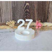 Teelichthalter Zum Geburtstag I Geburtstagslicht Geburtstagsgeschenk Geburtstagstisch Kerzenständer Kerzenhalter Jubiläum Geschenk von CLDesignHandmade