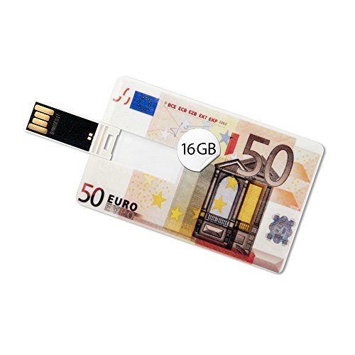 CLE CARDAN LIGHT EUROPE 16GB Speicherkarte in Scheckkartenform 50 Euro USB Stick Datenspeicher von CLE CARDAN LIGHT EUROPE