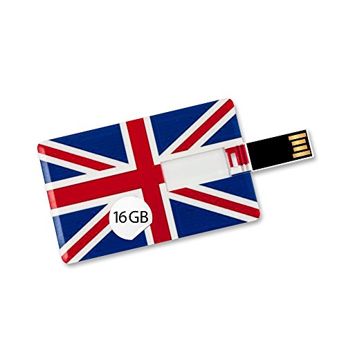 CLE CARDAN LIGHT EUROPE 16GB Speicherkarte in Scheckkartenform Flagge Großbritannien USB Stick Datenspeicher von CLE CARDAN LIGHT EUROPE