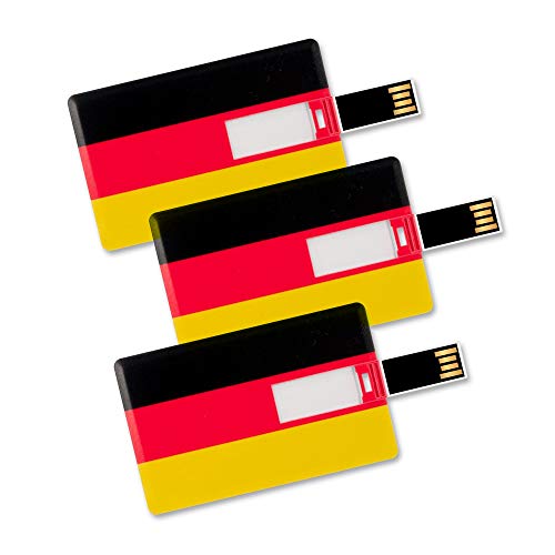 CLE CARDAN LIGHT EUROPE 3X Speicherkarte 8GB in Scheckkartenform Flagge Deutschland USB Datenspeicher von CLE CARDAN LIGHT EUROPE