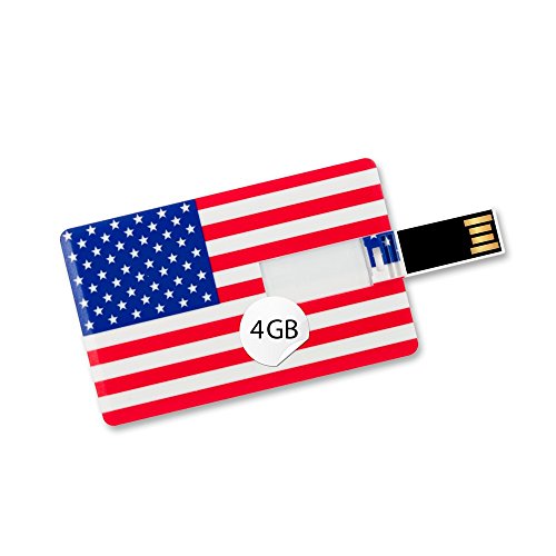 4GB Speicherkarte in Scheckkartenform Flagge USA USB Card Speicherstick von CLE CARDAN LIGHT EUROPE
