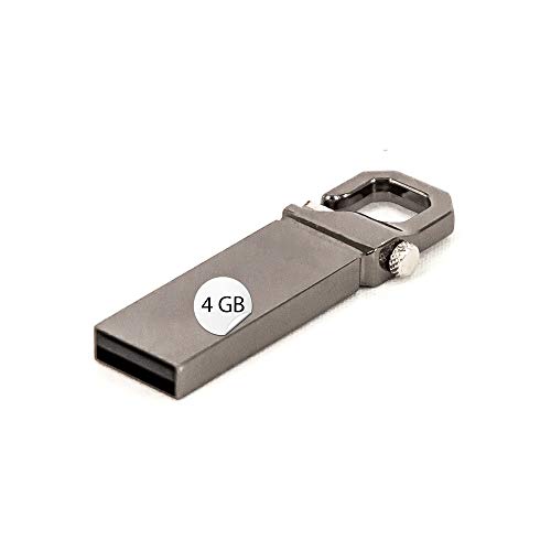 CLE CARDAN LIGHT EUROPE Gadget 4GB USB Stick Karabiner Metall Silber verchromt Datenspeicher von CLE CARDAN LIGHT EUROPE