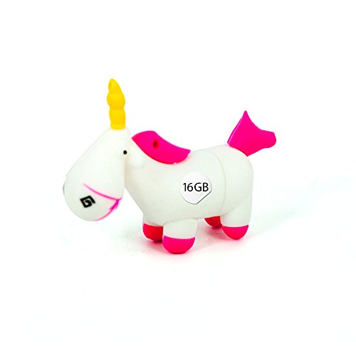 CLE CARDAN LIGHT EUROPE USB Stick 16GB im Einhorn Design Weiß Pink - Unicorn Memory Stick Datenspeicher von CLE CARDAN LIGHT EUROPE