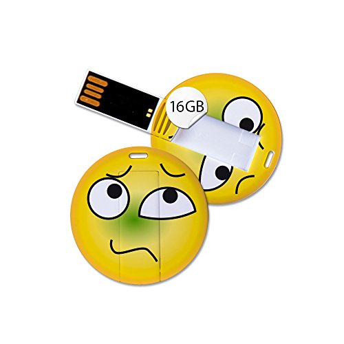 CLE CARDAN LIGHT EUROPE USB Stick in Emoticon Optik - krank - 16GB Speicher von CLE CARDAN LIGHT EUROPE