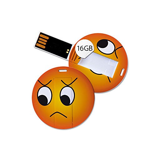 CLE CARDAN LIGHT EUROPE USB Stick in Emoticon Optik - unglücklich - 16GB Speicher von CLE CARDAN LIGHT EUROPE
